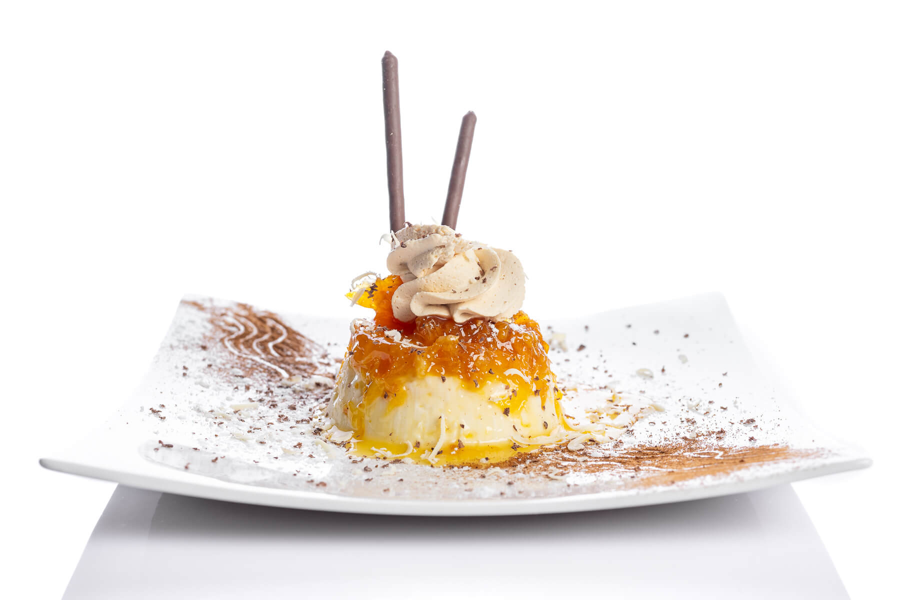 Flan de queso al Sol de Sevilla